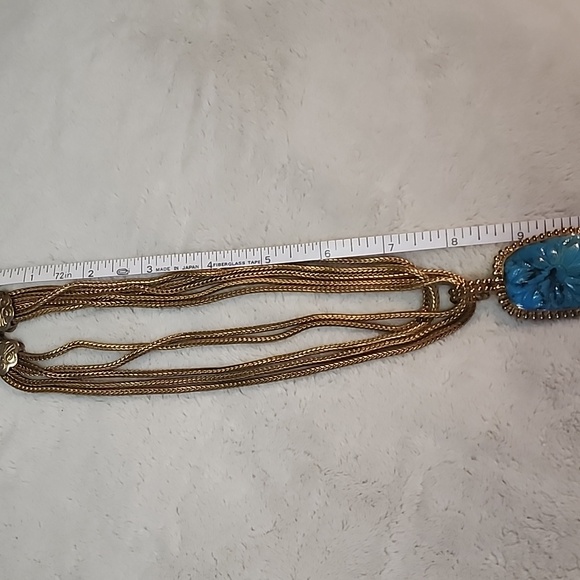 Stephen Dweck Gold and Blue Turquoise Necklace - Picture 6 of 7